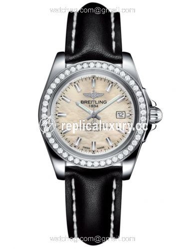 Breitling Galactic 32 Sleek Edition Stainless Steel / Diamond / Pearl / Calf A7133053/A800/408X/A14BA.1
