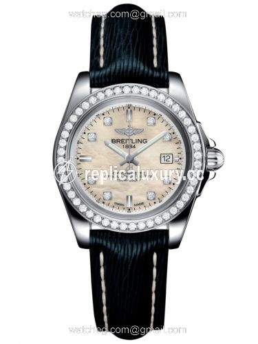 Breitling Galactic 32 Sleek Edition Stainless Steel / Diamond / Pearl Diamond / Sahara A7133053/A801/210X/A14BA.1