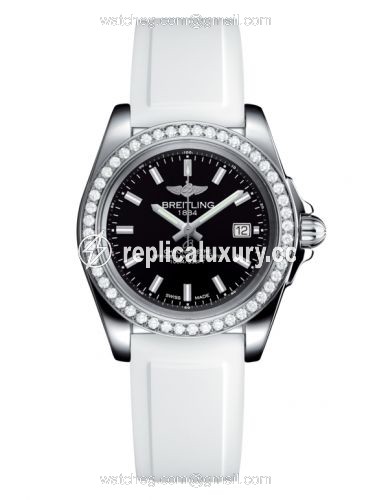 Breitling Galactic 32 Sleek Edition Stainless Steel / Diamond / Trophy Black / Rubber A7133053/BF62/164S/A14S.1
