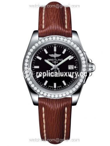 Breitling Galactic 32 Sleek Edition Stainless Steel / Diamond / Trophy Black / Sahara A7133053/BF62/211X/A14BA.1