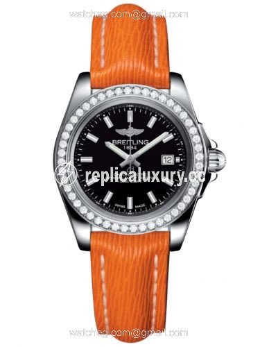 Breitling Galactic 32 Sleek Edition Stainless Steel / Diamond / Trophy Black / Sahara A7133053/BF62/212X/A14BA.1