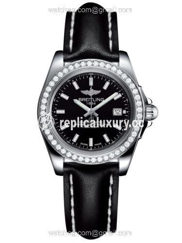 Breitling Galactic 32 Sleek Edition Stainless Steel / Diamond / Trophy Black / Calf A7133053/BF62/408X/A14BA.1
