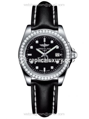 Breitling Galactic 32 Sleek Edition Stainless Steel / Diamond / Trophy Black Diamond / Calf A7133053/BF63/408X/A14BA.1