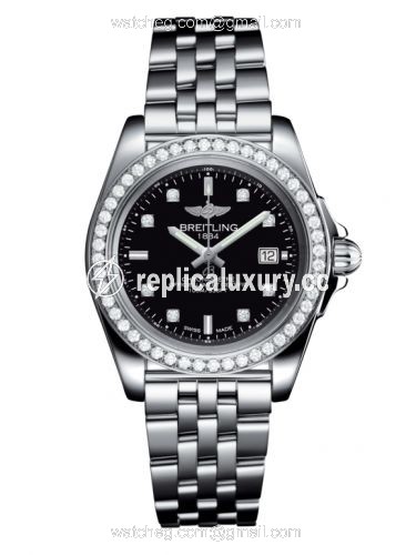 Breitling Galactic 32 Sleek Edition Stainless Steel / Diamond / Trophy Black Diamond / Bracelet A71330531B1A1