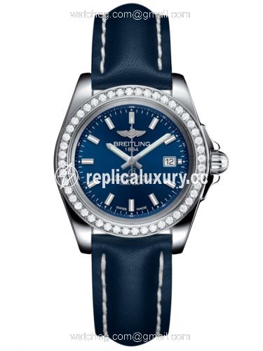 Breitling Galactic 32 Sleek Edition Stainless Steel / Diamond / Horizon Blue / Calf A7133053/C951/116X/A14BA.1