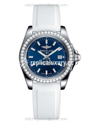 Breitling Galactic 32 Sleek Edition Stainless Steel / Diamond / Horizon Blue / Rubber A7133053/C951/164S/A14S.1