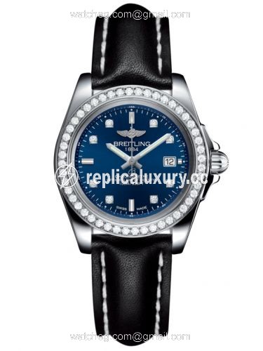 Breitling Galactic 32 Sleek Edition Stainless Steel / Diamond / Horizon Blue Diamond / Calf A7133053/C966/408X/A14BA.1