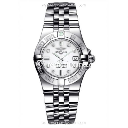Breitling Galactic 30 White / Diamond / Bracelet A71340L2.A713.368A