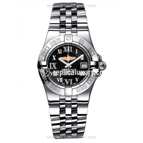 Breitling Galactic 30 Black / Roman / Bracelet A71340L2.B950.368A