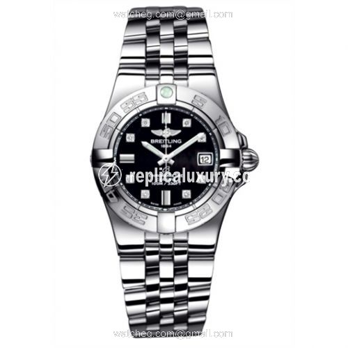 Breitling Galactic 30 Black / Diamond / Bracelet A71340L2.BA14.368A