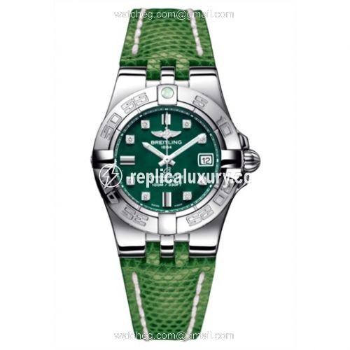Breitling Galactic 30 Green / Diamond / Teju A71340L2.L516.166Z