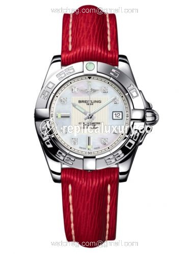 Breitling Galactic 32 Stainless Steel / Pearl Diamond / Sahara A71356L2.A708.209X