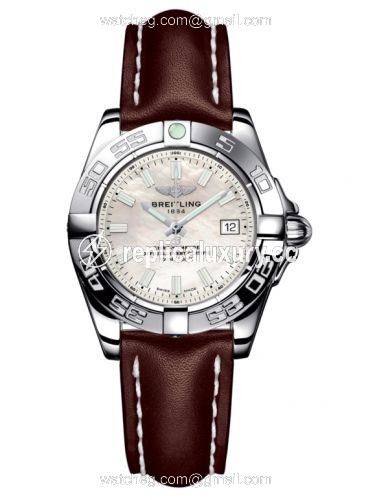 Breitling Galactic 32 Stainless Steel / Pearl / Calf A71356L2.A787.410X