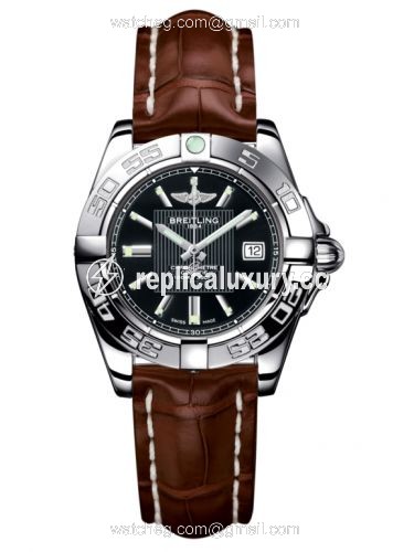Breitling Galactic 32 Stainless Steel / Trophy Black / Croco A71356L2.BA10.778P