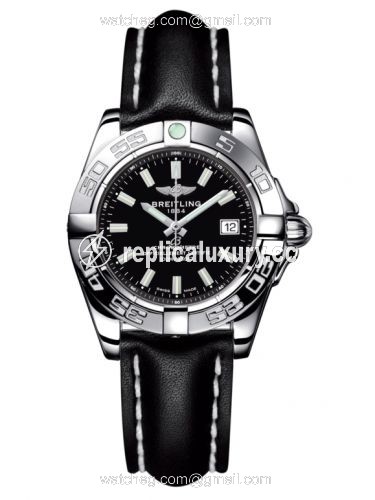 Breitling Galactic 32 Stainless Steel / Onyx Black / Calf A71356L2.BE76.408X