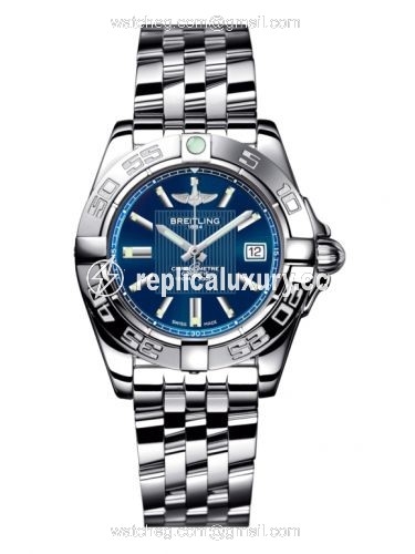 Breitling Galactic 32 Stainless Steel / Metallica Blue / Bracelet A71356L2.C811.367A