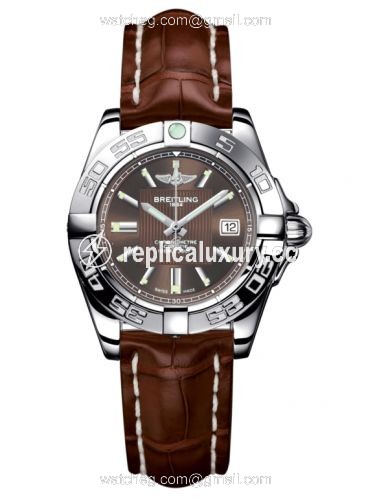 Breitling Galactic 32 Stainless Steel / Solar Bronze / Croco A71356L2.Q579.778P