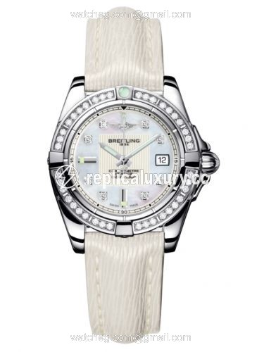 Breitling Galactic 32 Stainless Steel / Diamond / Pearl Diamond / Sahara A71356LA.A708.235X