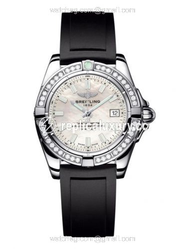 Breitling Galactic 32 Stainless Steel / Diamond / Pearl / Rubber A71356LA.A787.133S