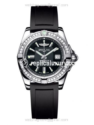 Breitling Galactic 32 Stainless Steel / Diamond / Trophy Black / Rubber A71356LA.BA10.133S
