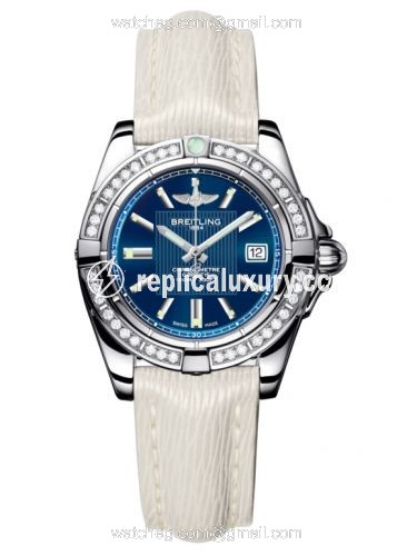 Breitling Galactic 32 Stainless Steel / Diamond / Metallica Blue / Sahara A71356LA.C811.235X