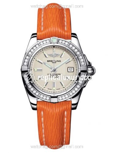 Breitling Galactic 32 Stainless Steel / Diamond / Sierra Silver / Sahara A71356LA.G702.212X