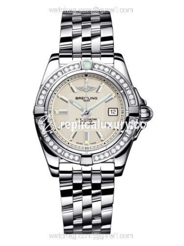 Breitling Galactic 32 Stainless Steel / Diamond / Sierra Silver / Bracelet A71356LA.G702.367A
