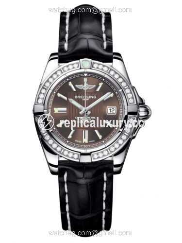 Breitling Galactic 32 Stainless Steel / Diamond / Solar Bronze / Croco A71356LA.Q579.777P