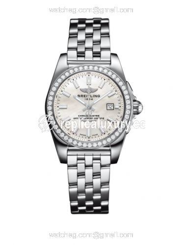 Breitling Galactic 29 Stainless Steel / Diamond / Pearl / Bracelet A7234853/A784/791A