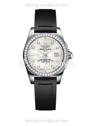 Breitling Galactic 29 Stainless Steel / Diamond / Pearl Diamond / Rubber A7234853|A785|248S