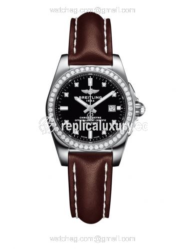 Breitling Galactic 29 Stainless Steel / Diamond / Trophy Black Diamond / Calf A7234853/BE50/484X/A12BA.1