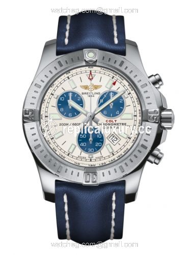 Breitling Colt Chronograph Stratus Silver / Calf / Pin A7338811/G790/105X/A20BA.1
