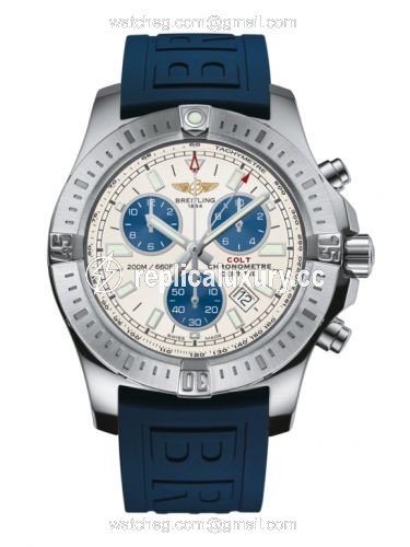 Breitling Colt Chronograph Stratus Silver / Rubber / Pin A7338811/G790/158S/A20S.1