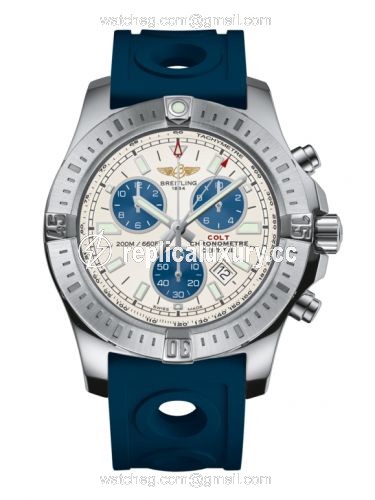 Breitling Colt Chronograph Stratus Silver / Rubber / Pin A7338811/G790/228S/A20S.1