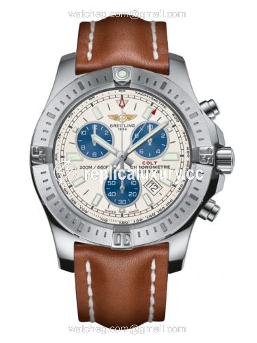 Breitling Colt Chronograph Stratus Silver / Calf / Pin A73388111G1X1