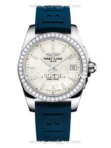 Breitling Galactic 36 Stainless Steel / Diamond / Pearl / Rubber A7433053.A779.238S