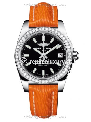 Breitling Galactic 36 Stainless Steel / Diamond / Trophy Black / Sahara A7433053.BE08.217X