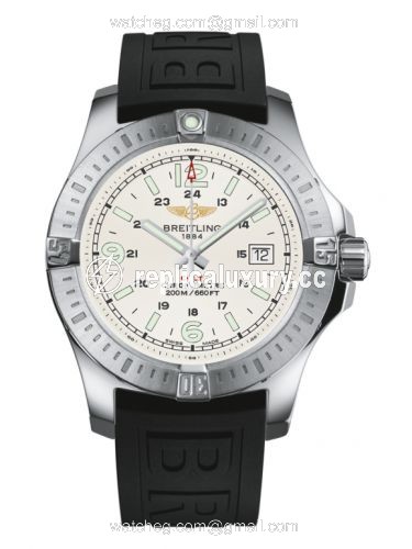 Breitling Colt Quartz Stratus Silver / Rubber / Pin A7438811/G792/152S/A20S.1