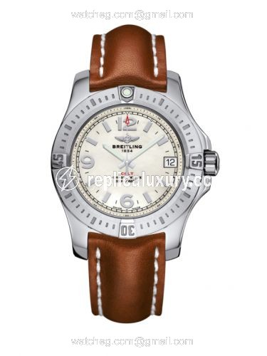 Breitling Colt 36 Pearl / Calf / Pin A7438911/A772/412X/A16BA.1