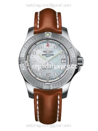 Breitling Colt Lady Pearl Diamond / Calf / Pin A7738811/A769/406X/A14BA.1