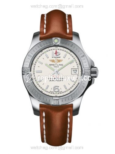Breitling Colt Lady Stratus Silver / Calf / Pin A7738811/G793/406X/A14BA.1