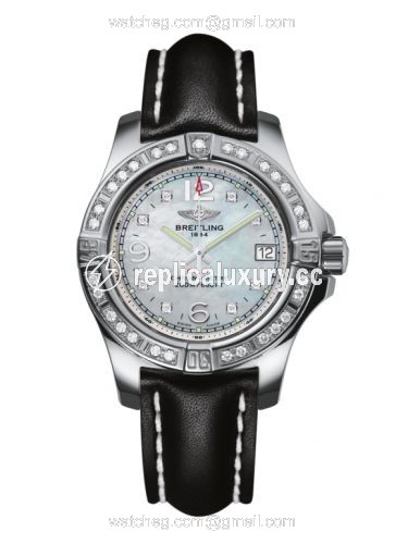 Breitling Colt Lady Diamond / Pearl Diamond / Calf / Pin A7738853/A769/408X/A14BA.1