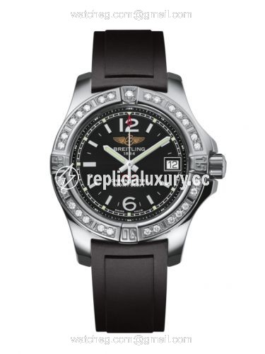 Breitling Colt Lady Diamond / Volcano Black / Rubber / Pin A7738853/BD46/133S/A14S.1