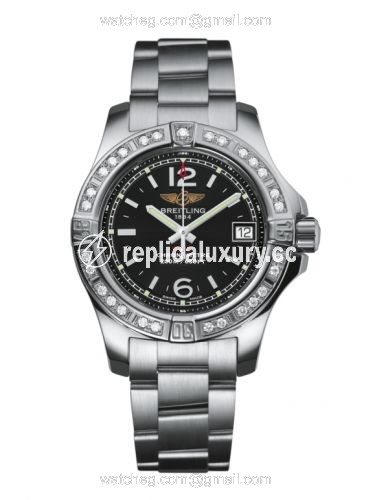 Breitling Colt Lady Diamond / Volcano Black / Bracelet A7738853/BD46/175A