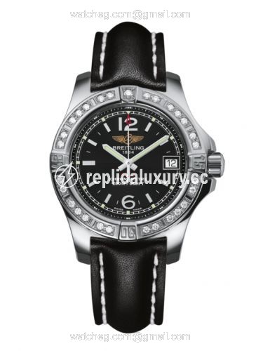 Breitling Colt Lady Diamond / Volcano Black / Calf / Pin A7738853/BD46/408X/A14BA.1