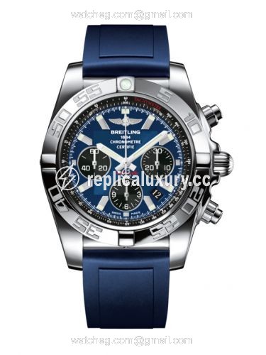 Breitling Chronomat 44 Stainless Steel / Blackeye Blue / Rubber AB011012.C789.145S