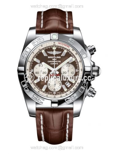 Breitling Chronomat 44 Stainless Steel / Metallica Brown / Croco AB011012.Q575.739P