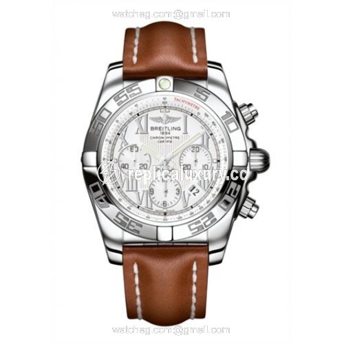 Breitling Chronomat 44 Stainless Steel / Antarctica White / Calf AB011012.A690.433X