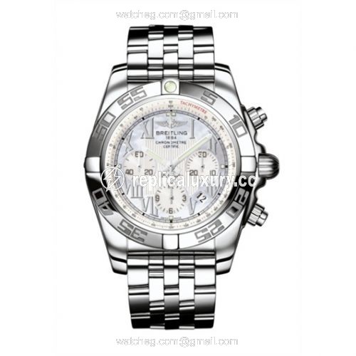 Breitling Chronomat 44 Stainless Steel / Pearl Roman / Bracelet AB011012.A691.375A