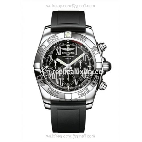 Breitling Chronomat 44 Stainless Steel / Onyx Black Roman / Rubber AB011012.B956.131S